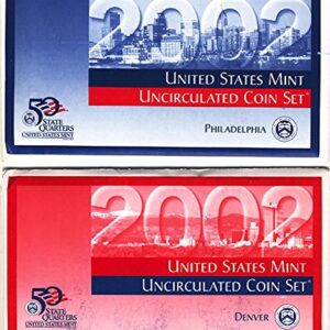 2002 P&D US Mint Uncirculated Coin Mint Set Sealed Unicirculated