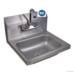 commercial stainless steel wall-mount hand sink 12 x 12 - nsf
