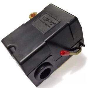 Air Compressor Pressure Control Switch 4 Ports 95-125 PSI w/ 0-200 PSI Gauge 150 PSI pop off valve