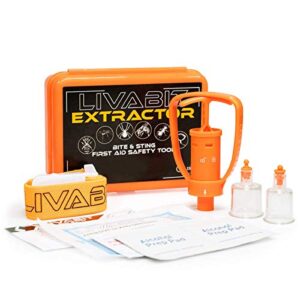 livabit first aid safety tool f.a.s.t. kit emergency venom extractor snake bite and sting suction pump for hiking, camping, backpacking, insect sting & snake bite treatment