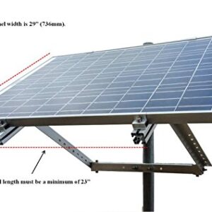 WindyNation Side of Pole Solar Panel Mount Rack for 30W to 120W Solar Panel