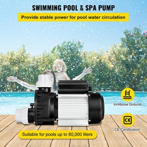 Happybuy Swimming Pool Pump 1hp 110v Hot Tub 0.75 Kw Water Circulation Spa Above GroundPool