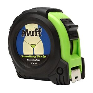 muff products landing strip 30 foot/cunt hair measuring tape measure - gag gift funny tools