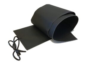 rhs snow melting system, roof and valley heater, ice and snow melting mats, sizes 5' feet x 13" inches, color black, 5 ft. mat melts 2" inches of snow per hour, buy factory direct, (5' ft. x 13" in.)
