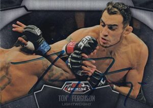 tony ferguson signed 2012 topps finest ufc card #41 autograph ultimate fighter - autographed ufc cards