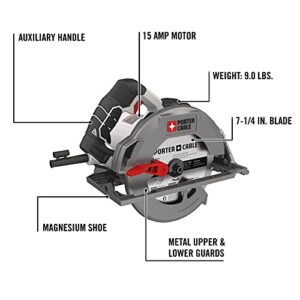 PORTER-CABLE 7-1/4-Inch Circular Saw, 15-Amp (PCE310)