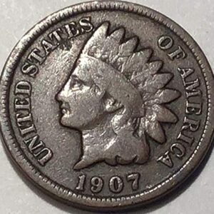 1907 Indian head cent Penny Good Detials