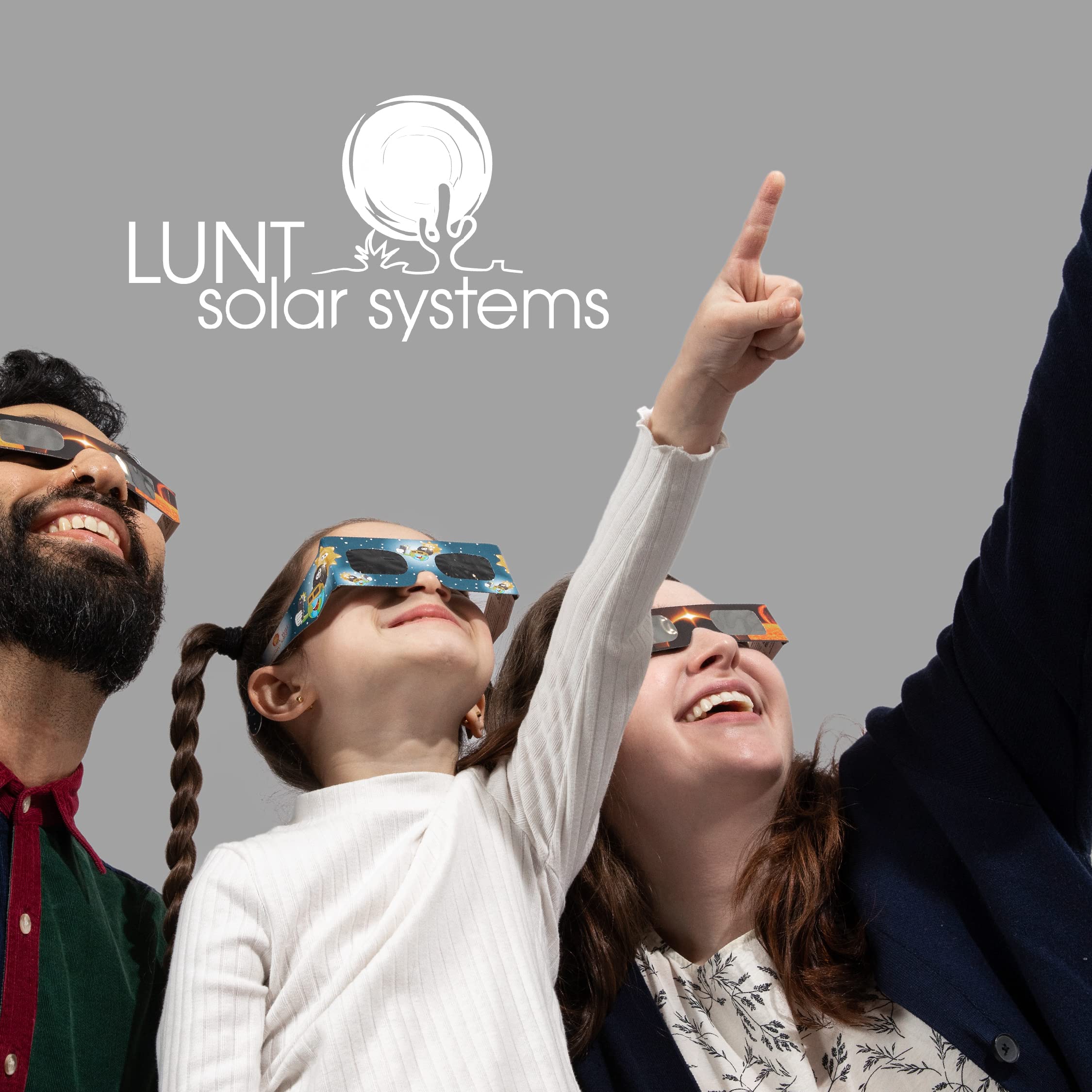 LUNT SOLAR SYSTEMS 5 Pack Eclipse Glasses, NASA Approved 2024, CE and ISO Certified, AAS Approved, Trusted for Solar Viewing