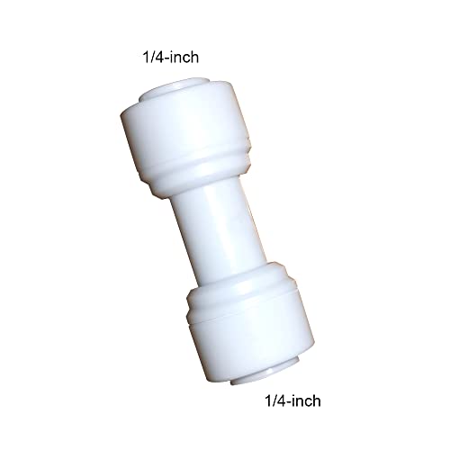 YZM 1/4 inch O.D. Tube Straight Union Quick Connect fittings RO Water Filters set of 10.