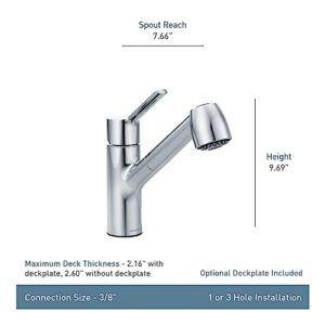 Moen Method Spot Resist Stainless Steel One-Handle Pullout Kitchen Faucet with High Spray Pressure, Kitchen Sink Faucets with Pull Out Sprayer, 7585SRS