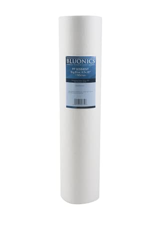 BLUONICS Sediment & CTO Carbon Block Water Filters 4-pack (5 Micron) 4.5" x 20" Whole House Cartridges for Rust, Iron, Sand, Dirt, Sediment, Chlorine, Insecticides and Odors