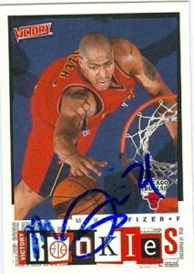 marcus fizer autographed basketball card (chicago bulls) 2000 victory #262 - autographed basketball cards