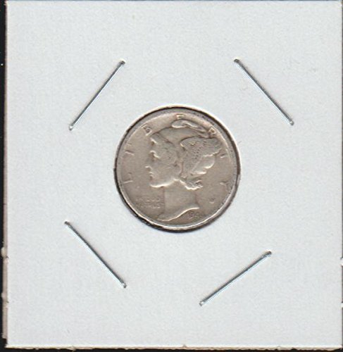 1944 S Winged Liberty Head or"Mercury" (1916-1945) Dime Choice Fine Details