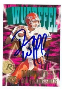 danny wuerffel autographed football card (florida gators) 1997 skybox #246 - autographed college cards