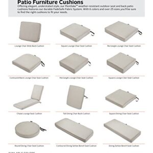 Classic Accessories Montlake FadeSafe Water-Resistant 25 x 25 x 5 Inch Square Outdoor Seat Cushion Slip Cover, Patio Furniture Chair Cushion Cover, Heather Grey, Patio Furniture Cushion Covers