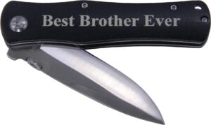 best brother ever folding stainless steel pocket knife, (black handle