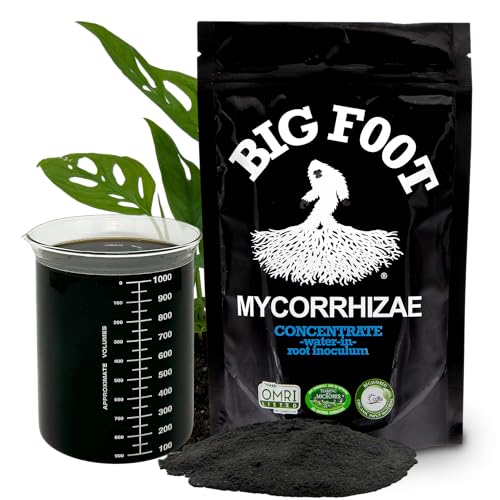 Big Foot Water-in Brew - Soil Drench and Organic Fertilizer | Mycorrhizae + Worm Castings + Kelp + Azomite,+ Biochar + Humic Acid - (8 oz)