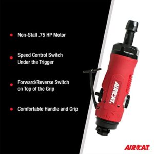 AIRCAT Pneumatic Tools 6290: .75 HP Reversible Straight Die Grinder 20,000 RPM