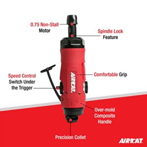 AIRCAT Pneumatic Tools 6290: .75 HP Reversible Straight Die Grinder 20,000 RPM