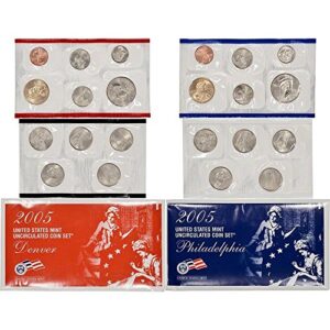 2005 P&D US Mint Uncirculated Coin Mint Set Sealed $1 US Mint Unicirculated