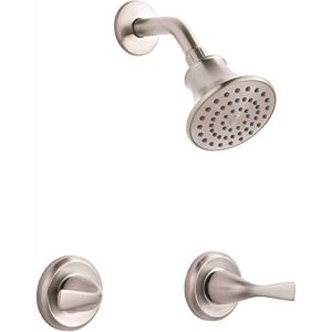 premier 3552604 sanibel two-handle shower-only faucet, brushed nickel, 7.384 " x 7.384 " x 7.384"