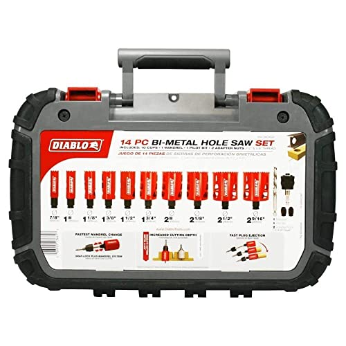 Diablo 14Piece High Performance Hole Saw For Plastic