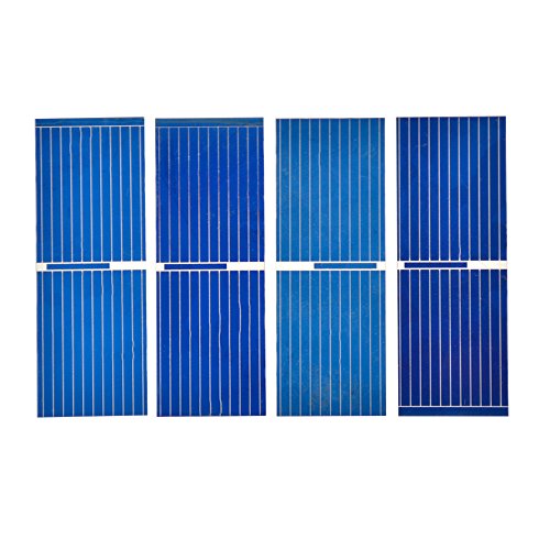 AOSHIKE 100pcs 0.5V 400mA Micro Mini Solar Cell for Solar Panels 52mmx 19mm/2‘’x0.75” Polycrystalline Silicon Photovoltaic Solar Cells Sun Power for DIY Cell Phone Charger