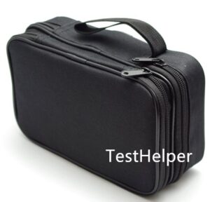 testhelper th19 double layered padded carrying zipper soft case with wrist strap use for multimeter meter
