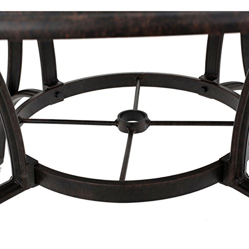 Christopher Knight Home Alfresco Outdoor Cast Aluminum Circular Dining Table, Bronze