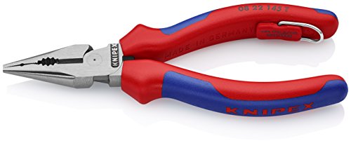 KNIPEX Tools - Needle-Nose Combination Pliers, Multi-Component, Tethered Attachment (0822145TBKA)