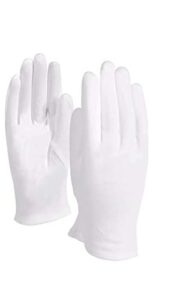 lucky sld 10pairs white cotton gloves large size for art handling crafting coin jewelry silver inspection