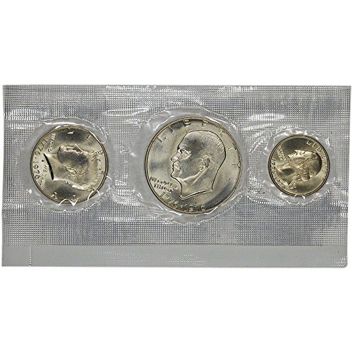 1976 US Mint Silver 3-pc Bicentennial Uncirculated Coin Set OGP Uncirculated