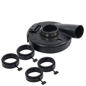 yaekoo 7" black vacuum dust shroud cover for angle grinder hand grind convertible