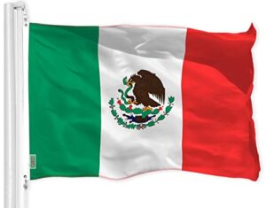 g128 mexico mexican flag | 3x5 ft | liteweave pro series printed 150d polyester | country flag, indoor/outdoor, vibrant colors, brass grommets, thicker and more durable than 100d 75d polyester