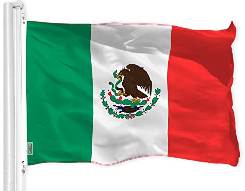 G128 Mexico Mexican Flag | 3x5 Ft | LiteWeave Pro Series Printed 150D Polyester | Country Flag, Indoor/Outdoor, Vibrant Colors, Brass Grommets, Thicker and More Durable Than 100D 75D Polyester