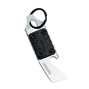 kershaw pt-1 (8800x) compact keychain multifunction tool made of 8cr13mov stainless steel; features bottle opener, flathead screwdriver, mini pry bar and lanyard hole; 0.8 oz., 2.75 in. overall length