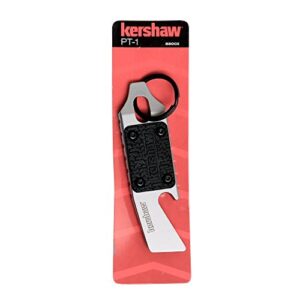 Kershaw PT-1 (8800X) Compact Keychain Multifunction Tool Made of 8Cr13MoV Stainless Steel; Features Bottle Opener, Flathead Screwdriver, Mini Pry Bar and Lanyard Hole; 0.8 oz., 2.75 In. Overall Length