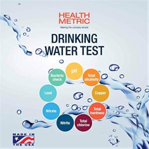 drinking water test kit for municipal tap and well water - simple testing strips for lead copper bacteria, nitrates, chlorine and more