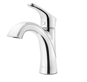 pfister weller bathroom sink faucet, single handle, single hole or 3-hole, polished chrome finish, lg42wr0c