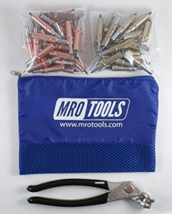 25 1/8 and 25 3/16 cleco fasteners + cleco pliers + mesh carry bag - cleco fasteners kit (k4s50-1)