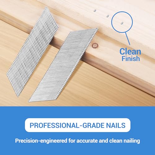 meite 15 Gauge Angled Finish Nails, 1-1/4-Inch 34 Degree DA Series Galvanized Finishing Nails for Nailer Guns - Perfect for Window Trim, Cabinet Building and Other DIY Projects (2,000 Counts)