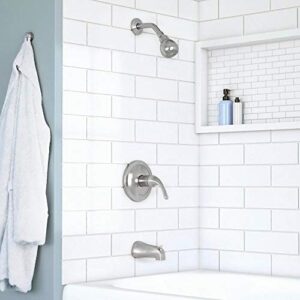 Glacier Bay Builders 1-Handle 1-Spray Tub and Shower Faucet in Brushed Nickel