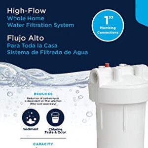 EcoPure EPWO4 Universal Large Capacity Whole Water Filter Housing-NSF Certified-Premium Filtration System-Built to Last, White