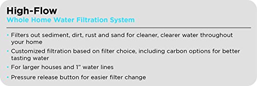 EcoPure EPWO4 Universal Large Capacity Whole Water Filter Housing-NSF Certified-Premium Filtration System-Built to Last, White