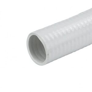 1.5" Inch Diameter x 50 Feet Length Flexible PVC Hose | Flexible Pipe White Schedule 40 PVC | Perfect for Plumbing Filtration Systems