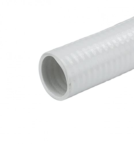 1.5" Inch Diameter x 50 Feet Length Flexible PVC Hose | Flexible Pipe White Schedule 40 PVC | Perfect for Plumbing Filtration Systems
