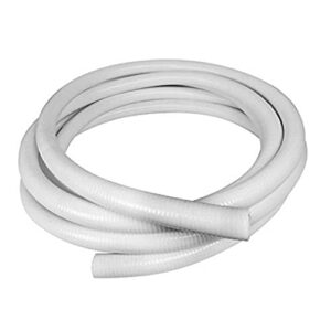 1.5" inch diameter x 50 feet length flexible pvc hose | flexible pipe white schedule 40 pvc | perfect for plumbing filtration systems