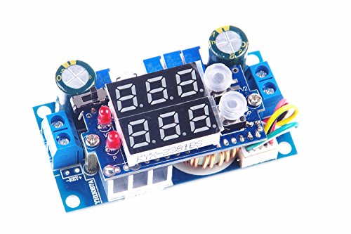 5A Buck Converter, KNACRO Voltage Regulator Board DC 6-36V Down to 1.25-32V 5A CC CV MPPT Solar Controller Module 24v to 12v 5v for Car Power Supply