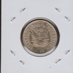 1975 HT President Jean-Claude Duvalier Left Dime Choice About Uncirculated Details