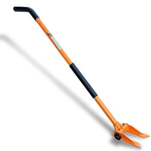 gutster 60" round handle demolition bar - ultimate flooring/hardwood demolition tool - long handle for maximum leverage - ergonomic handle to apply pressure without wrist strain